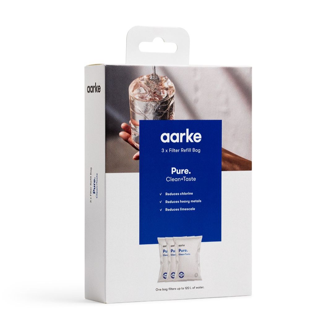 boîte contenant 3 sachets de granulés filtrants aarke pure chez Aponio